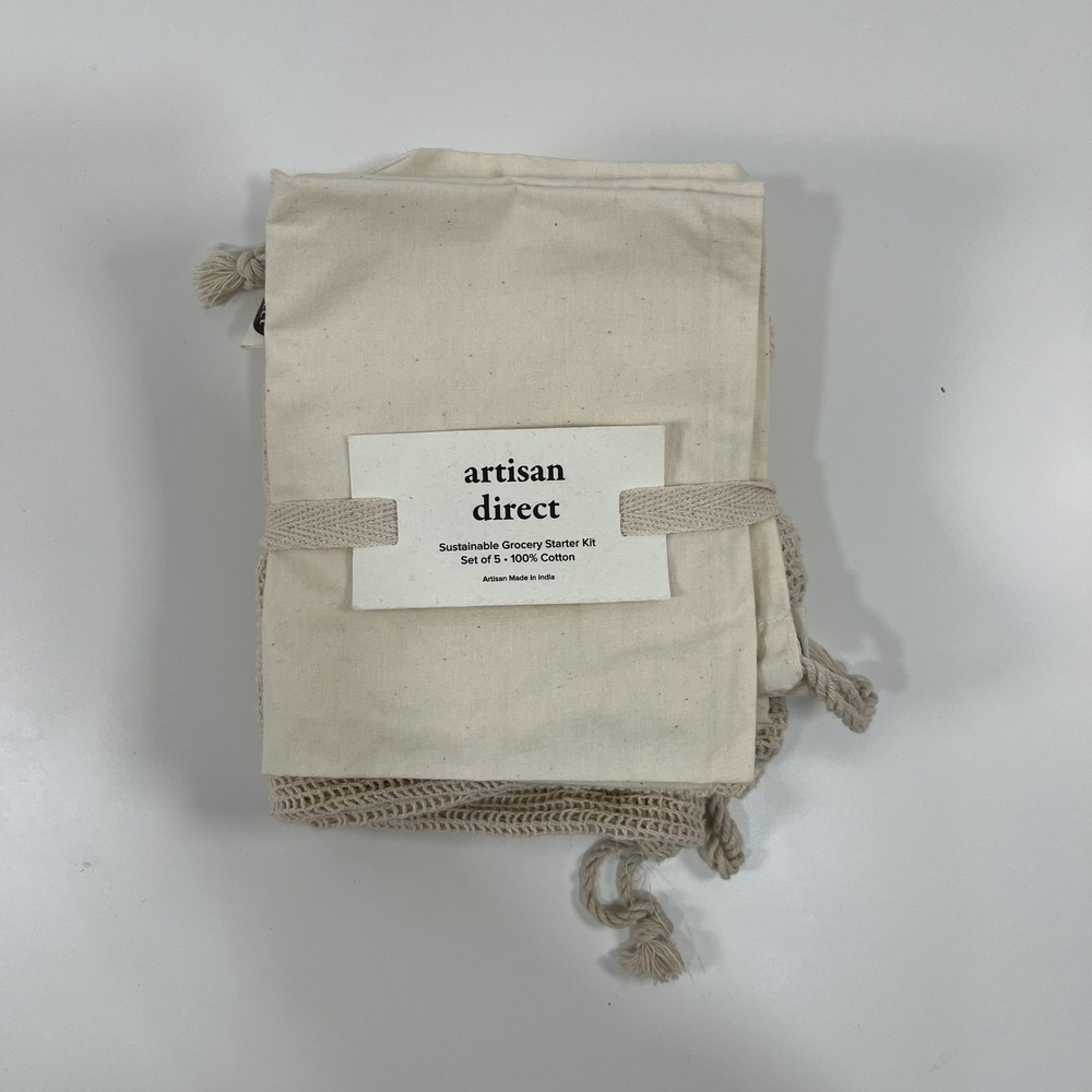 ARTISAN DIRECT Sustainable Grocery Starter Kit, Set‎ Of 5 Bags - NEW